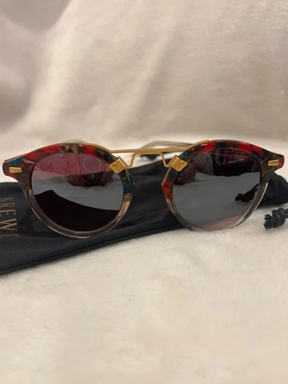 KREWE St Louis Sunglasses with Gold Bridge - Picture 2 of 5